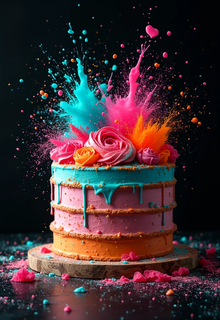 10 Stunning Painting Cake Ideas That Will Blow Your Mind (You Won't Believe #4!) - 2. Abstract Acrylic Inspiration 1