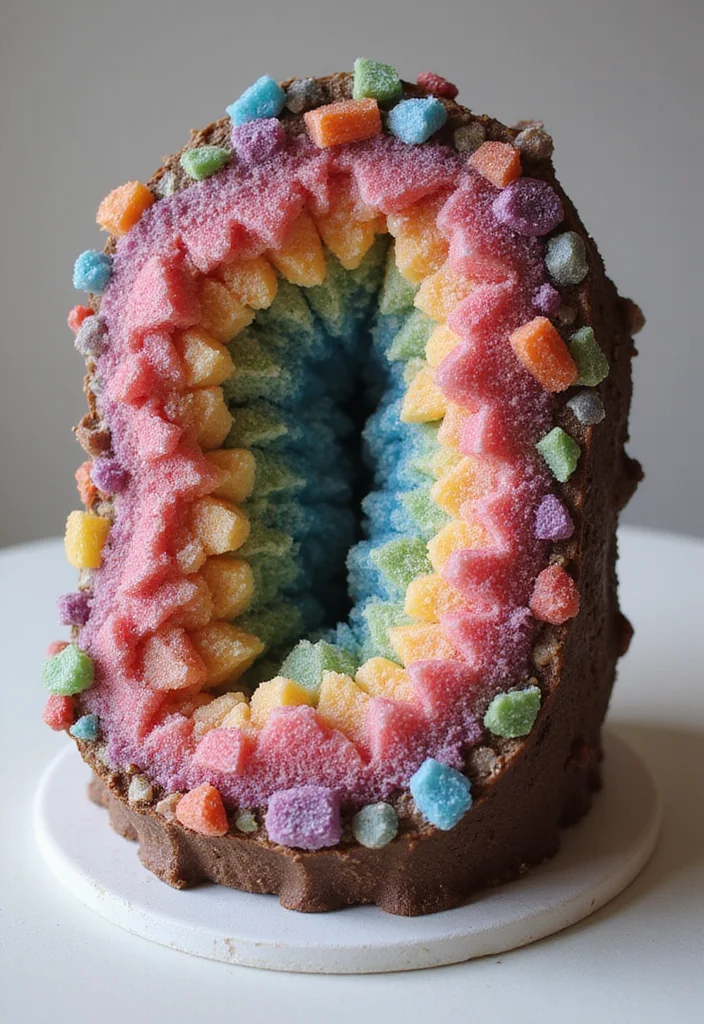 10 Stunning Painting Cake Ideas That Will Blow Your Mind (You Won't Believe #4!) - 4. Geode Glamour 1