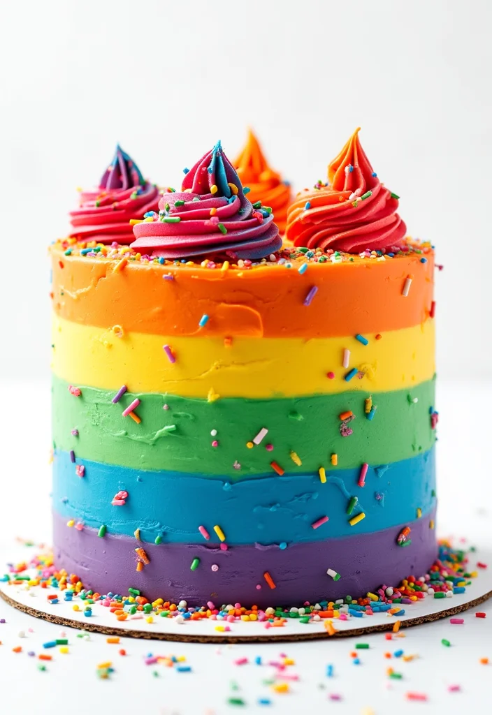 10 Stunning Painting Cake Ideas That Will Blow Your Mind (You Won't Believe #4!) - 6. Rainbow Explosion 1