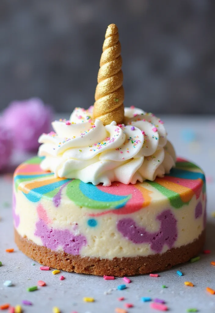 11 Cutest Unicorn Cakes Ever - 4. Unicorn Cheesecake 1