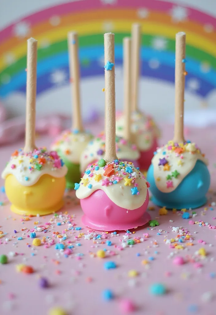 11 Cutest Unicorn Cakes Ever - 7. Unicorn Cake Pops 1