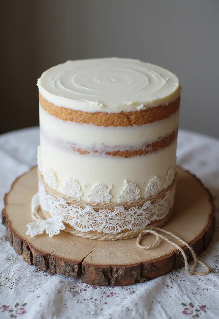 11 Elegant Cake Board Craft Ideas That Transform Your Dessert Table (Incredible #2!) - 5. Vintage Lace Touch 1