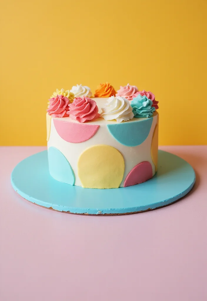 11 Elegant Cake Board Craft Ideas That Transform Your Dessert Table (Incredible #2!) - 6. Color Block Chic 1