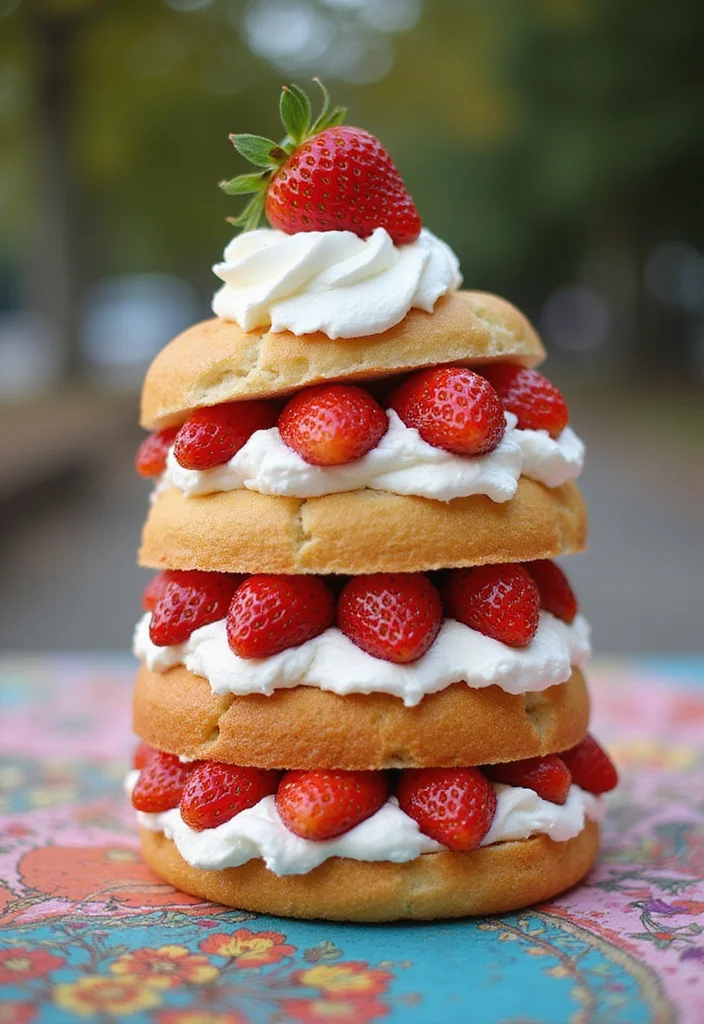 11 Gourmet Cake Ideas That Are Decadent and Totally Instagram-Worthy! - 11. Strawberry Shortcake Tower 1