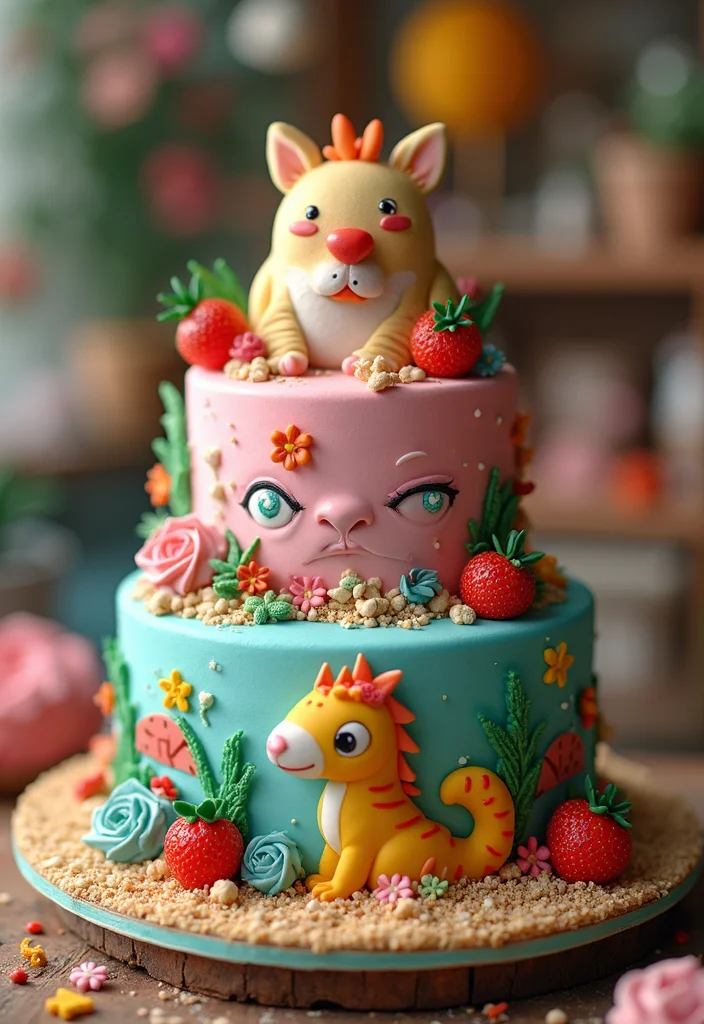 11 Trendy Baby Dedication Cake Styles That Are Taking Over (Wait Until You See #9!) - 8. Themed Character Cakes 1