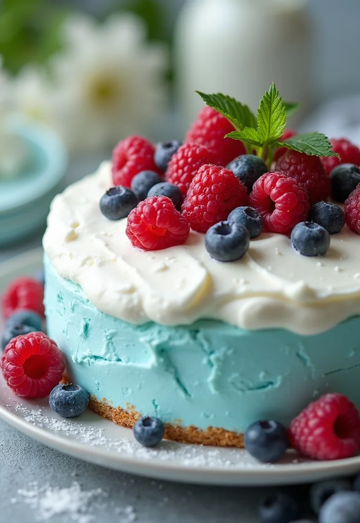 12 Blue Cake Ideas That Will Make Your Special Occasions Unforgettable (You’ll Love #3!) - 10. Blue Raspberry Cream Cake 1