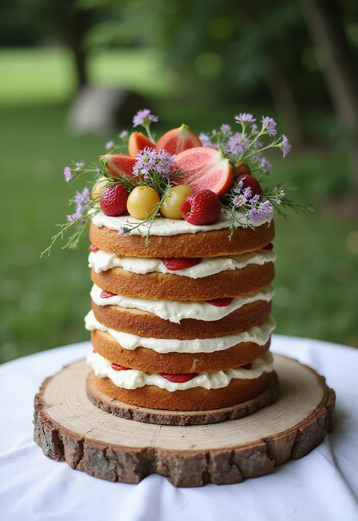 12 Elegant 17th Birthday Cake Designs You Need to See to Believe (#3 Is a Must-See!) - 7. Rustic Naked Cake 1