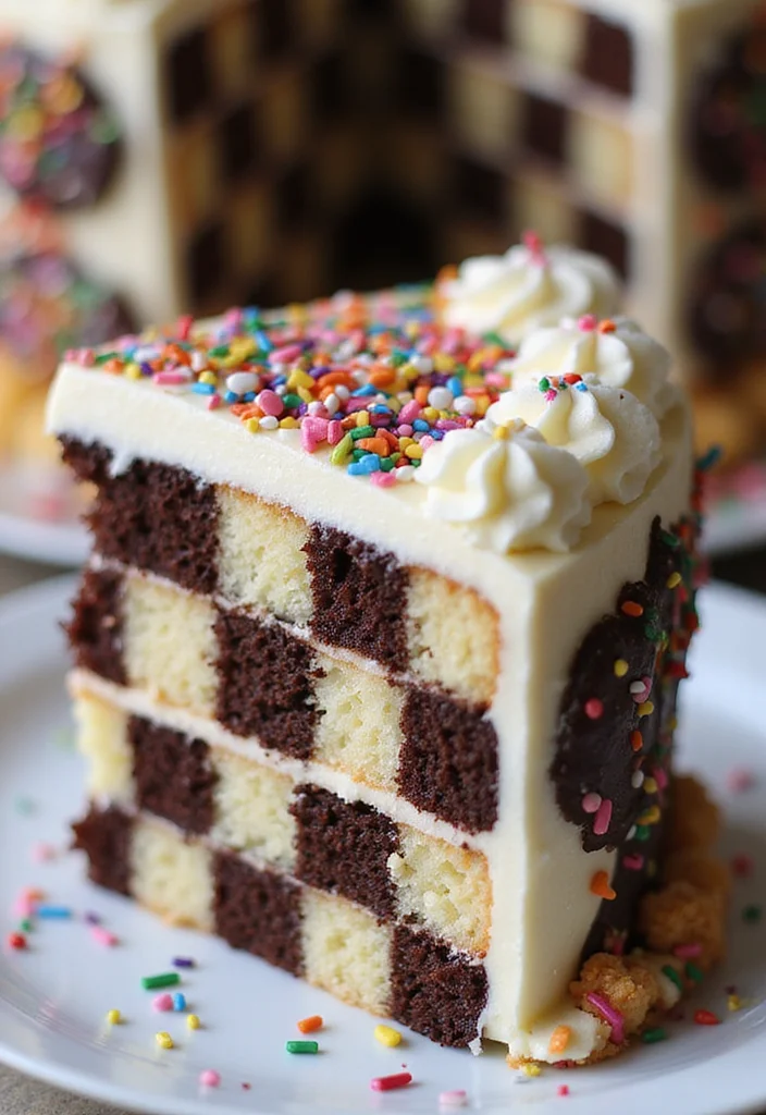 12 Elegant 17th Birthday Cake Designs You Need to See to Believe (#3 Is a Must-See!) - 9. Retro Checkerboard Cake 1