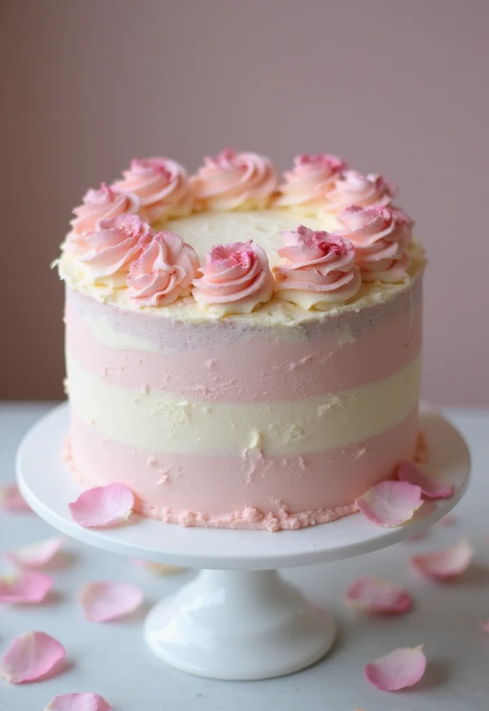 12 Gorgeous Birthday Cakes with Flowers Perfect for Any Celebration! - 1. Elegant Rose Layer Cake 1
