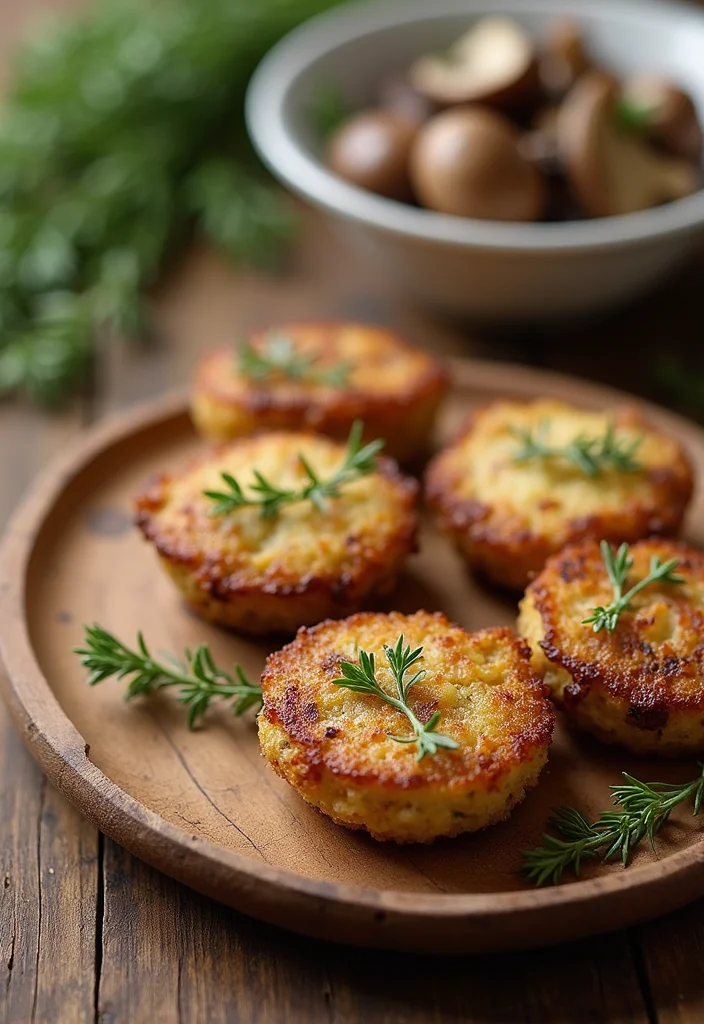 12 Gourmet Mini Cake Salé Apero Ideas for a French Twist on Your Snack Table! - 10. Mushroom and Thyme Mini Cakes 1