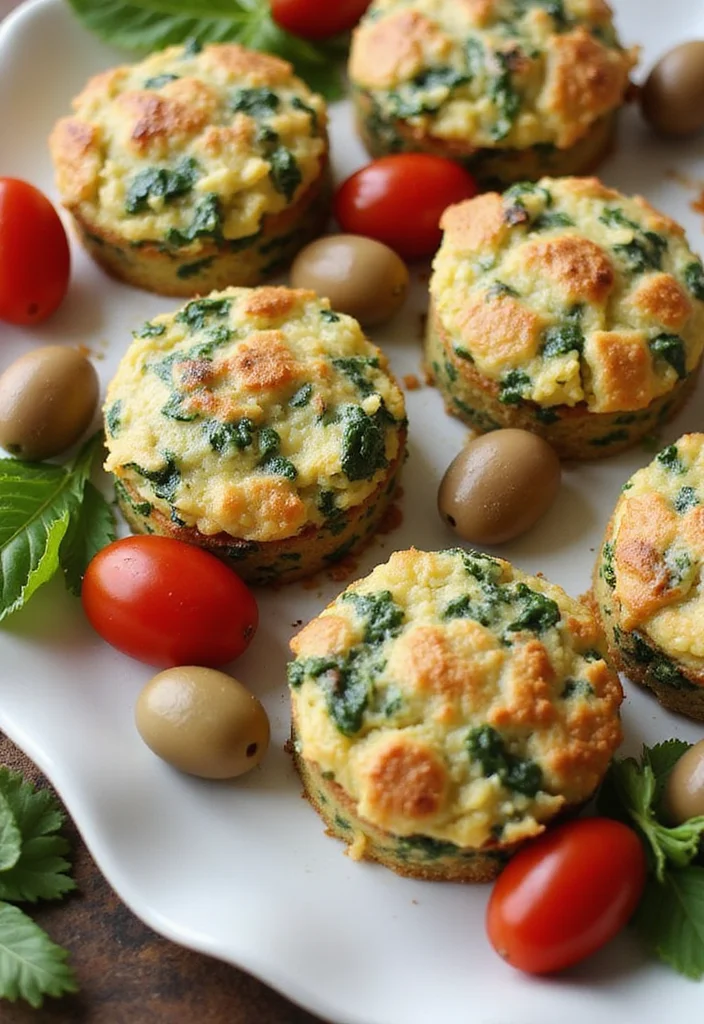 12 Gourmet Mini Cake Salé Apero Ideas for a French Twist on Your Snack Table! - 3. Spinach and Feta Mini Cake Delights 1
