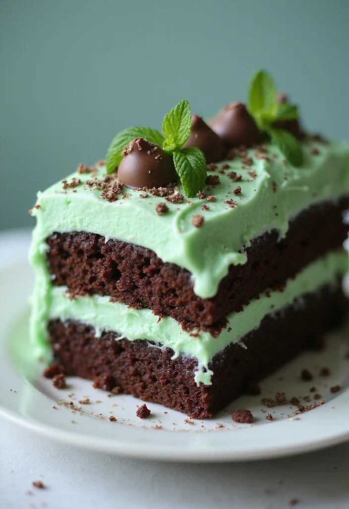 12 Stylish Rectangle Cakes for Men That Are Perfect for Any Celebration! - 9. Chocolate Mint Layer Cake 1