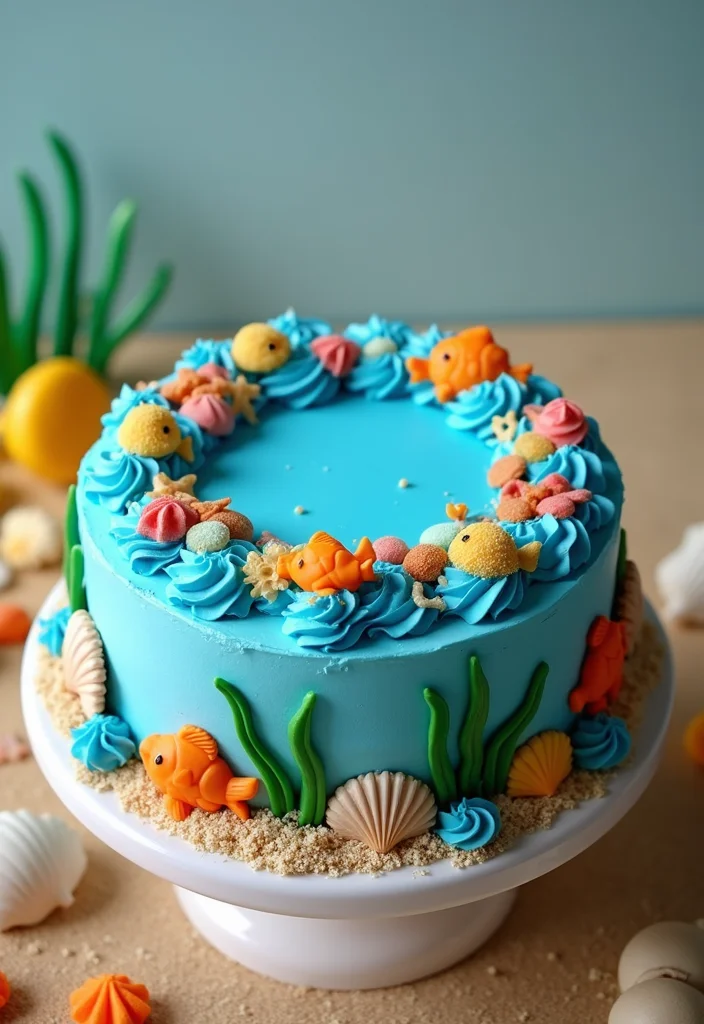 13 Fun Birthday Cakes for Boys That Are Perfect for Their 13th Celebration (You Have to See #3!) - 13. Ocean Adventure Cake 1