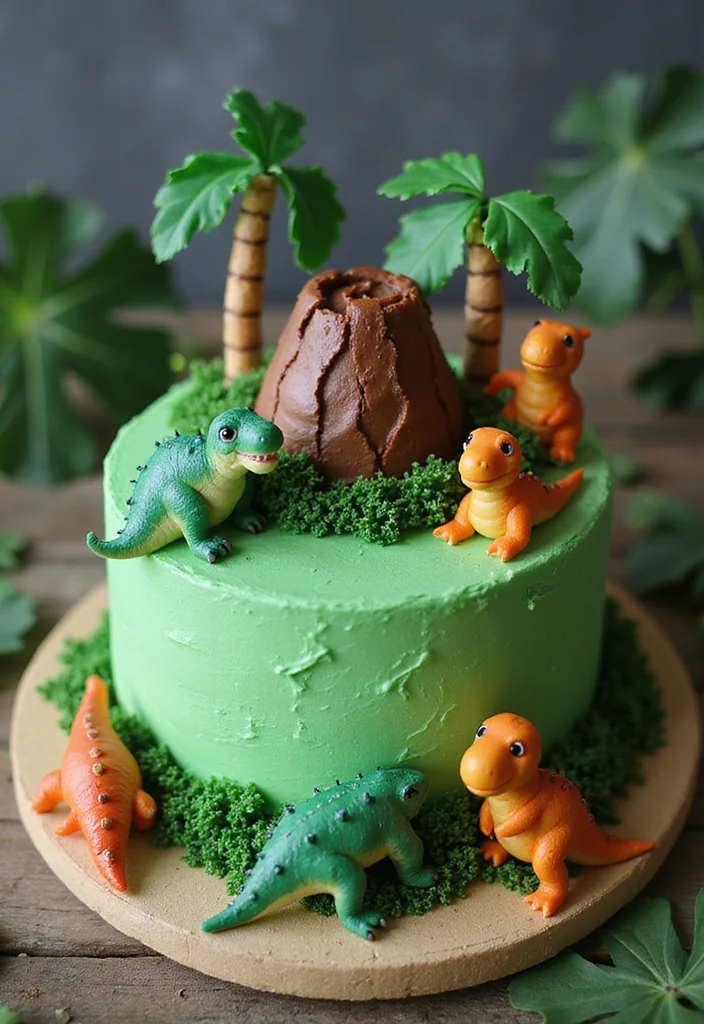 13 Fun Birthday Cakes for Boys That Are Perfect for Their 13th Celebration (You Have to See #3!) - 3. Epic Dinosaur Cake 1