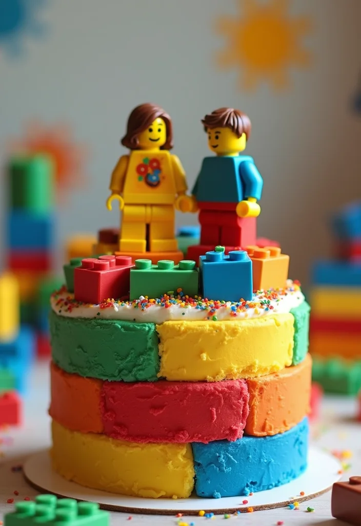 13 Fun Birthday Cakes for Boys That Are Perfect for Their 13th Celebration (You Have to See #3!) - 5. LEGO Building Cake 1