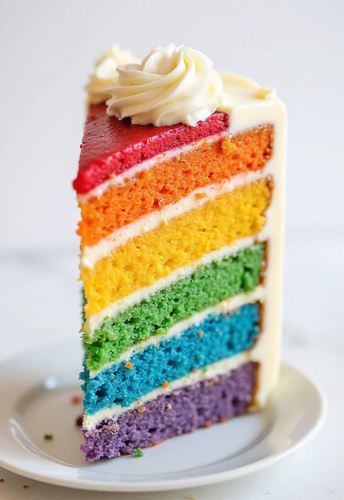 13 Stunning Layered Birthday Cakes That’ll Steal the Show! - 1. Rainbow Layer Cake 1