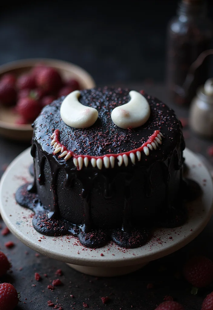13 Venom Cake Decorating Tips to Make Your Spooky Treats Stand Out! - 3. Add Edible Glitter 1