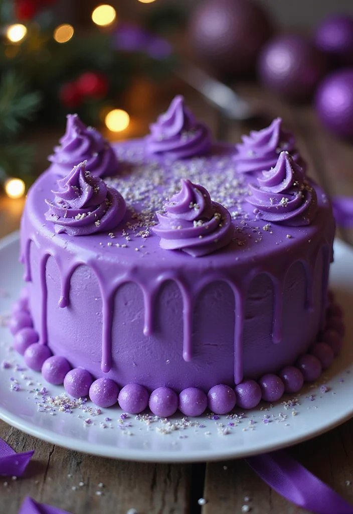 14 Creative Purple Birthday Cake Ideas That Match Your Party Theme Perfectly! - 11. Purple Pizzazz Cake 1