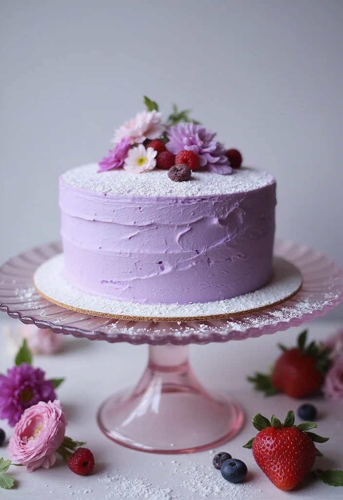 14 Creative Purple Birthday Cake Ideas That Match Your Party Theme Perfectly! - 14. Purple Chiffon Cake 1