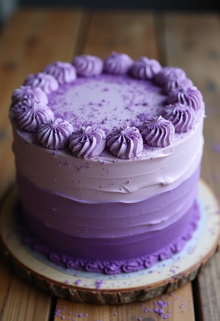 14 Creative Purple Birthday Cake Ideas That Match Your Party Theme Perfectly! - 2. Purple Ombre Cake 1
