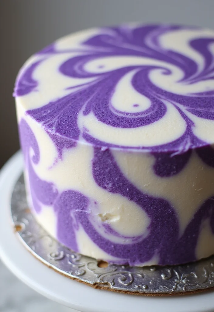 14 Creative Purple Birthday Cake Ideas That Match Your Party Theme Perfectly! - 8. Purple Marble Cake 1