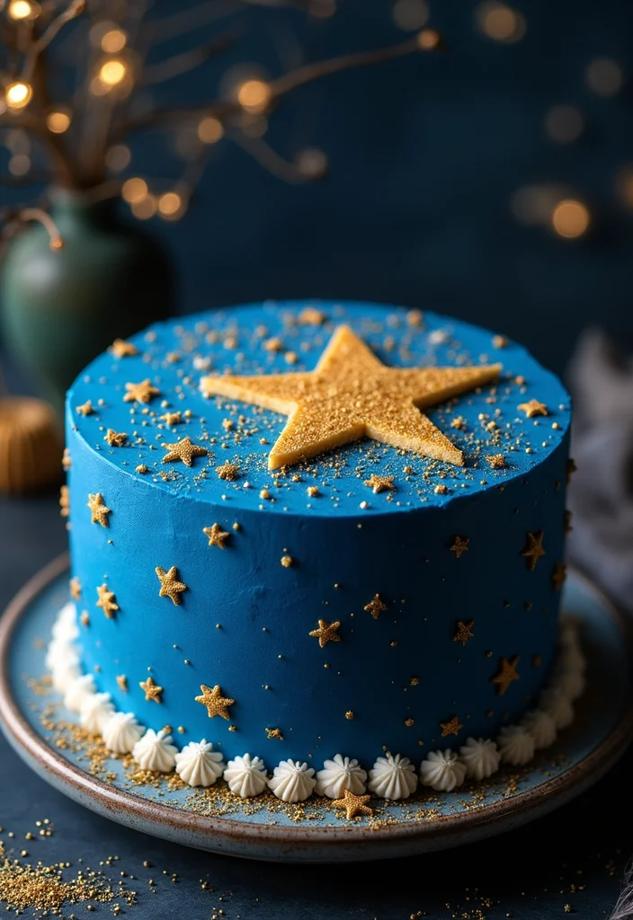 14 Easy School Cake Designs Kids Will Adore (You Won't Believe How Simple They Are!) - 8. Starry Night Cake 1