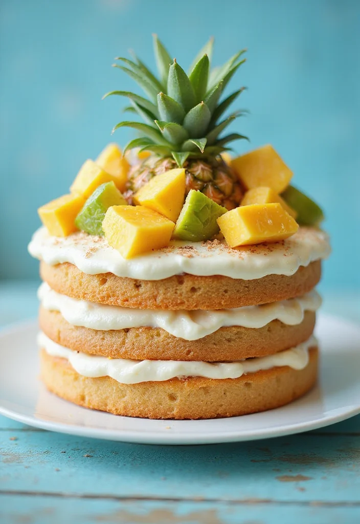 14 Personalized Birthday Cake Ideas for Your 18th Birthday That Are Totally Unique! - 12. Tropical Paradise Cake 1