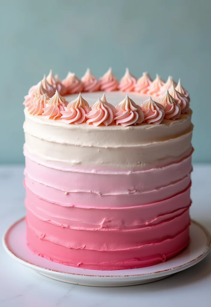 14 Personalized Birthday Cake Ideas for Your 18th Birthday That Are Totally Unique! - 5. Ombre Buttercream Cake 1