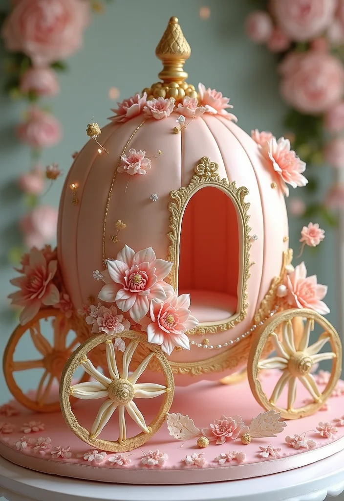 14 Storybook Fairytale Wedding Cakes That Are Straight Out of a Dream (Get Inspired!) - 2. Cinderella's Carriage Cake 1