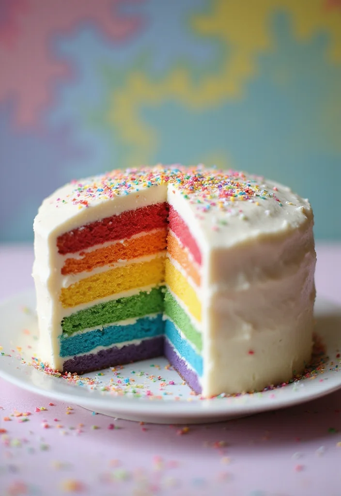 14 Unique Baby Shower Cakes That Are Pure Magic (Check Out #9 for Inspiration!) - 11. Rainbow Layer Cake 1