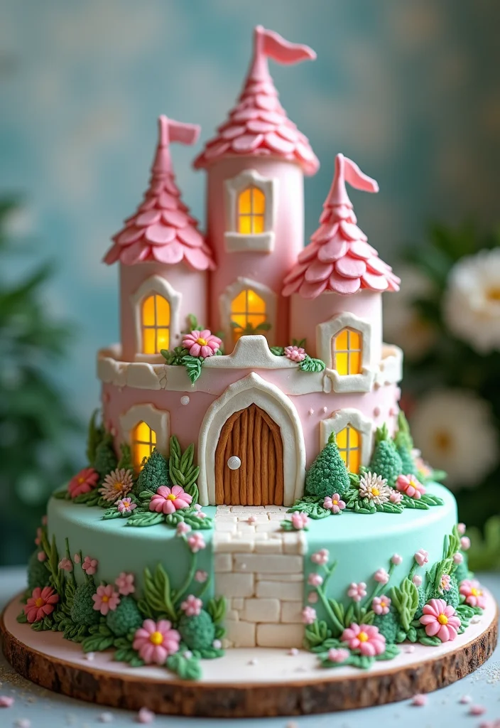 15 Art Birthday Cakes That Will Inspire Your Next Birthday Party (You’ll Love #5!) - 15. Fantasy Castle Cake 1