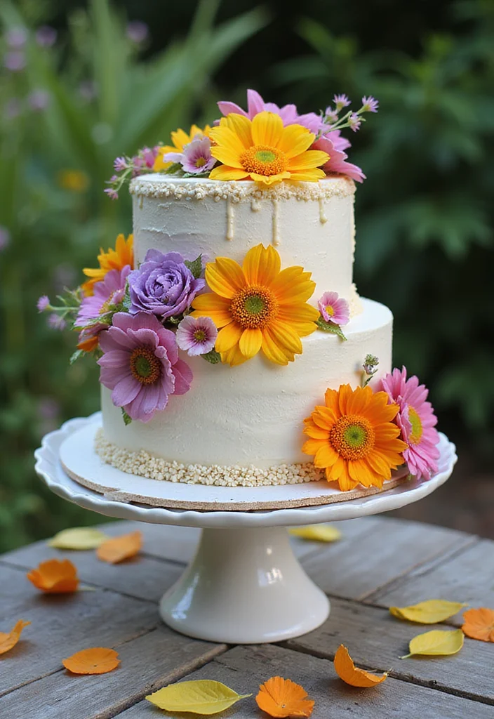 15 Art Birthday Cakes That Will Inspire Your Next Birthday Party (You’ll Love #5!) - 3. Floral Fantasy 1