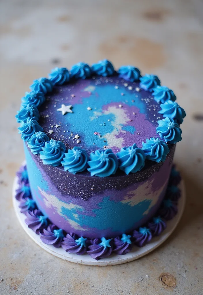 15 Creative Kpop Birthday Cakes That Are Total Show-Stoppers! (Check Out #9!) - 3. EXO Galaxy Cake 1