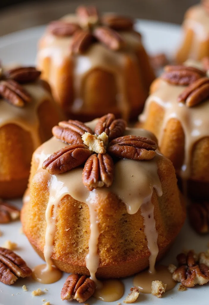 15 Irresistibly Cute Mini Bundt Cake Recipes You’ll Want to Make Tonight! - 10. Maple Pecan Mini Bundt Cakes 1