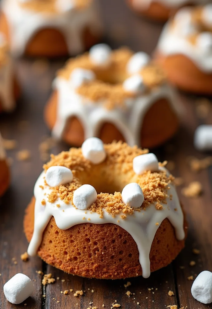 15 Irresistibly Cute Mini Bundt Cake Recipes You’ll Want to Make Tonight! - 12. S'mores Mini Bundt Cakes 1