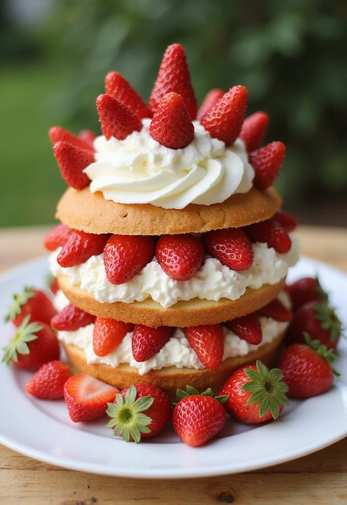 15 Stunning Dinosaur Cakes That Are Almost Too Cute to Eat (Wait Until You See #15!) - 6. Stegosaurus Strawberry Shortcake 1