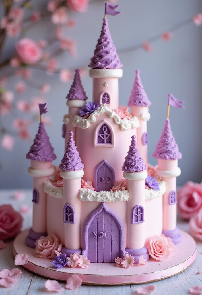 16 Adorable Two-Tier Birthday Cakes for Kids That'll Make Their Day Extra Special (Don't Miss #2!) - 1. Enchanted Fairy Tale Castle Cake 1