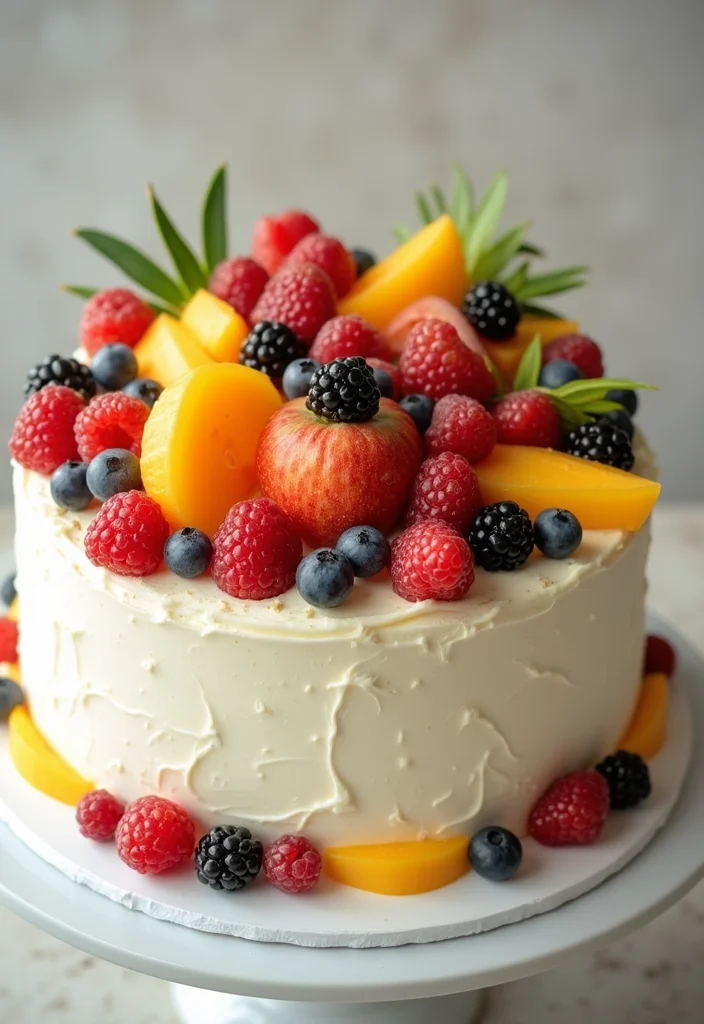 17 Creative Toppings for Your Confirmation Cake That Will Dazzle! - 4. Fresh Fruit Medley 1