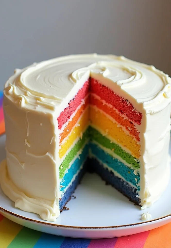 18 Fun and Creative Baddie Cake Ideas That Will WOW Your Guests! - 3. Rainbow Surprise Cake 1