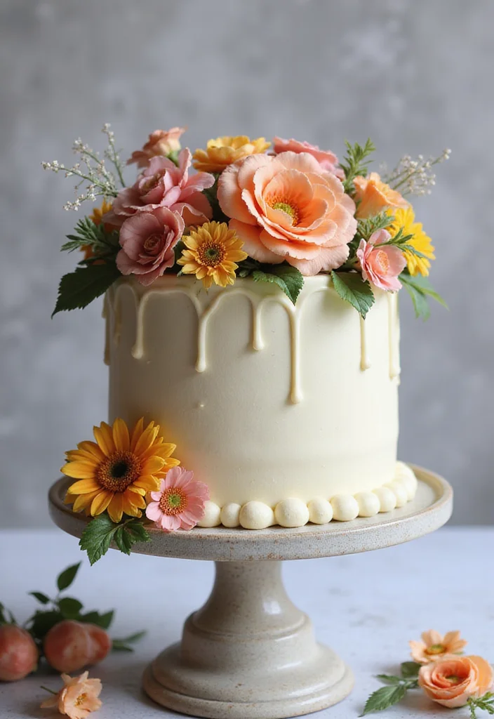 18 Fun and Creative Baddie Cake Ideas That Will WOW Your Guests! - 6. Floral Fondant Fantasy 1