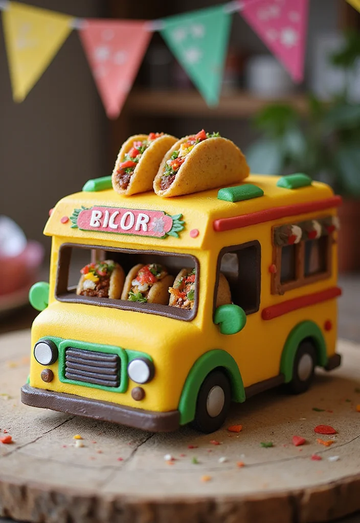 18 Hilarious Grooms Cakes That Will Have You in Stitches (Number 8 Is a Must-See!) - 14. The Taco Truck Cake 1