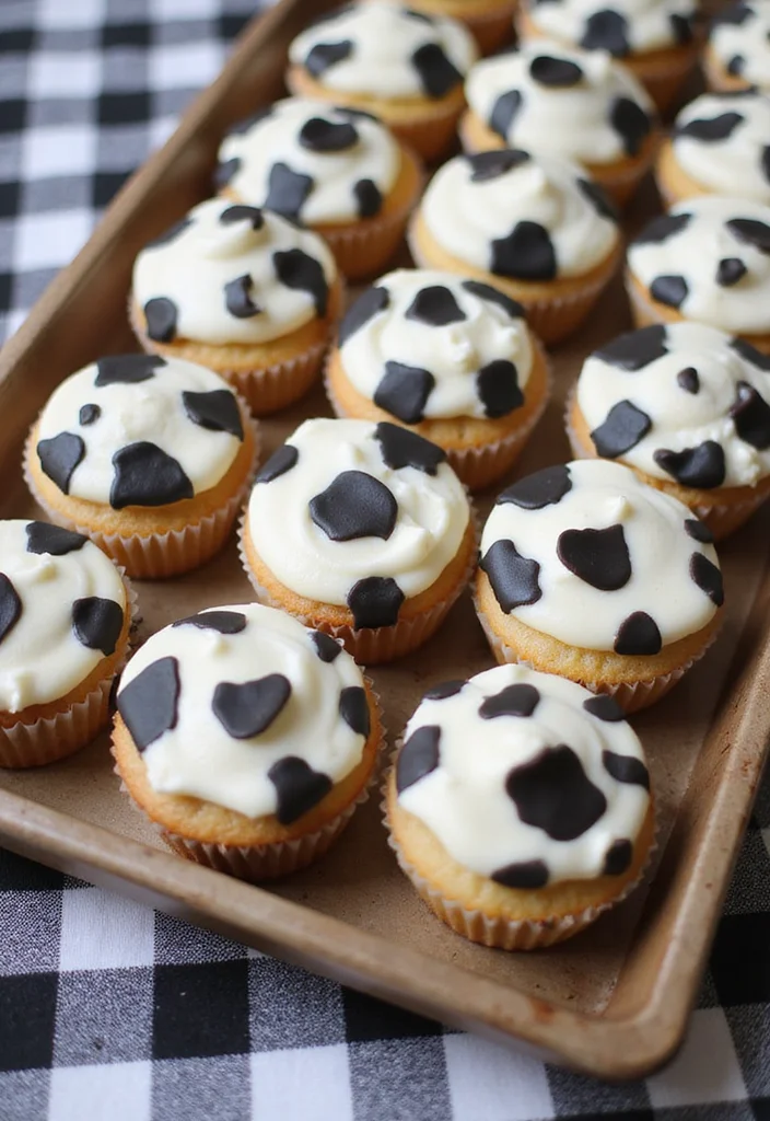 19 Creative Cow Cake Ideas for the Ultimate DIY Baking Adventure! - 3. Cow Print Cupcakes 1