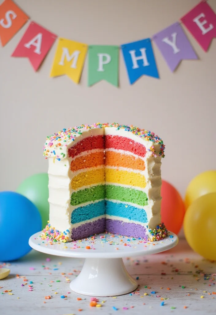 20 Fun and Unique First Birthday Cake Smash Ideas That Will Make Your Photos Pop! (Wait for #6!) - 1. Rainbow Explosion 1