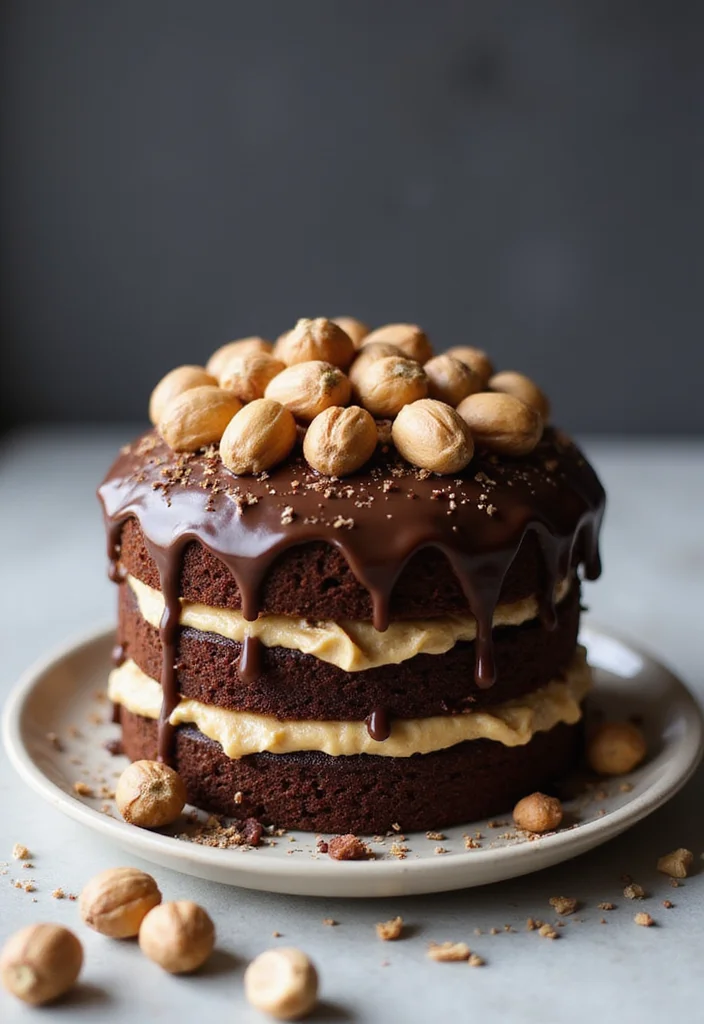 21 Festive Flavor Combinations for 24th Birthday Cakes for Him (Taste the Joy!) - 9. Chocolate Hazelnut Crunch 1