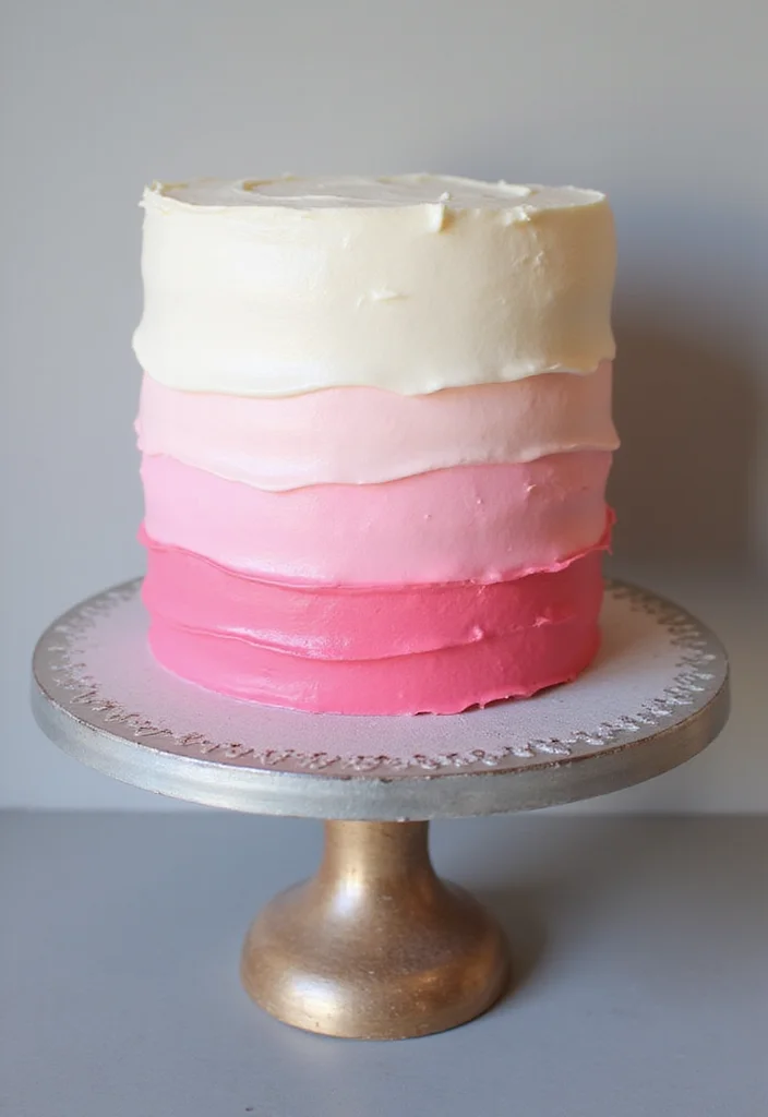 22 Colorful Sheet Cake Ideas That Are as Fun to Make as They Are to Eat! - 3. Ombre Cake 1