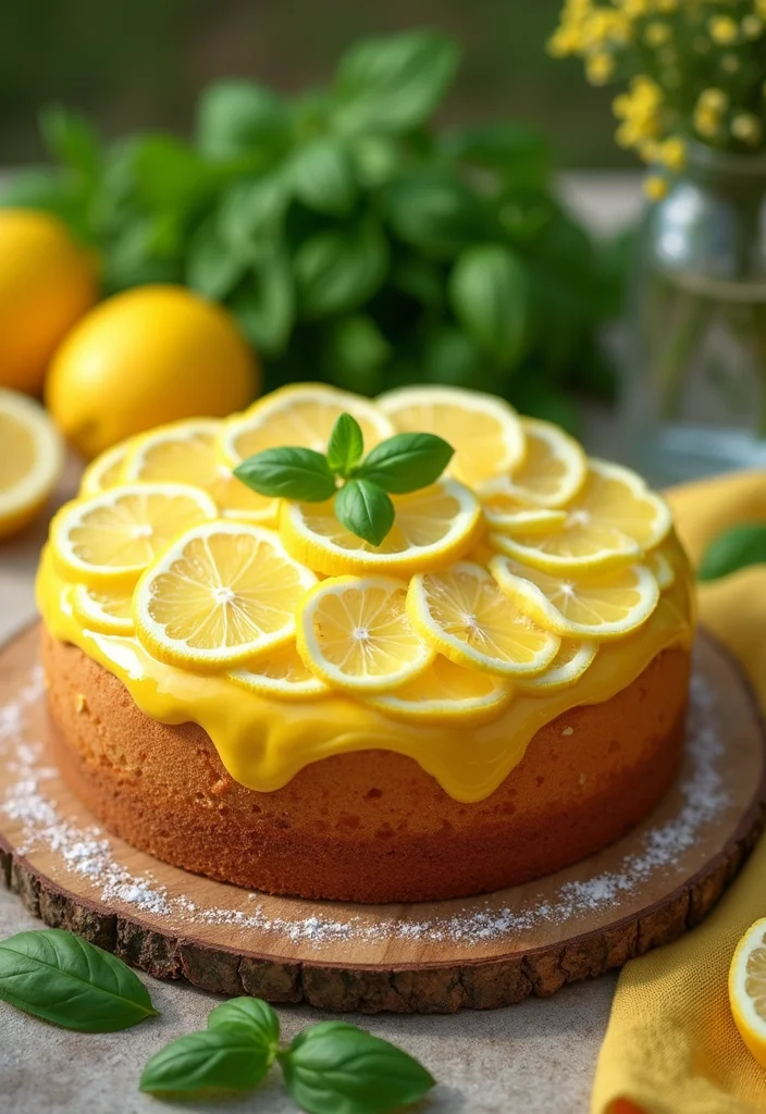 22 Seasonal Birthday Cakes with Fruit That Celebrate Nature's Best Flavors! - 14. Lemon Basil Cake 1