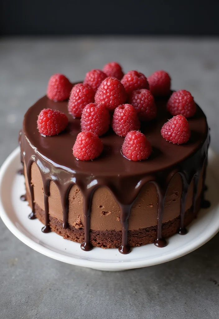 22 Seasonal Birthday Cakes with Fruit That Celebrate Nature's Best Flavors! - 18. Chocolate Raspberry Cake 1