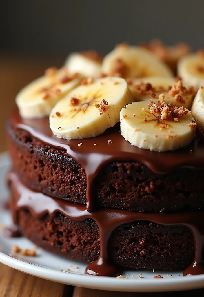 22 Seasonal Birthday Cakes with Fruit That Celebrate Nature's Best Flavors! - 6. Chocolate Banana Cake 1