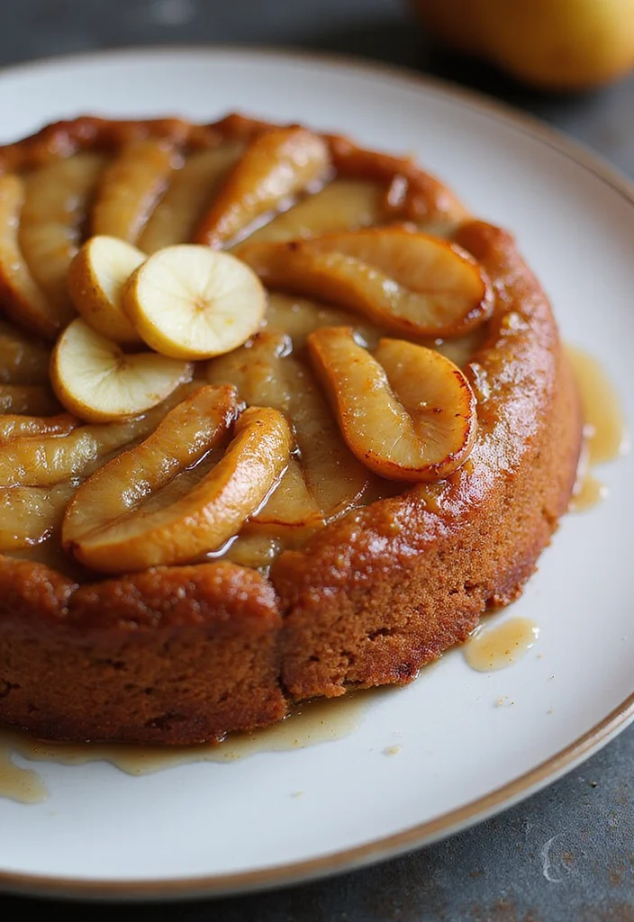 22 Seasonal Birthday Cakes with Fruit That Celebrate Nature's Best Flavors! - 7. Ginger Pear Upside-Down Cake 1