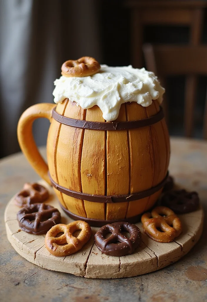 23 Impressive Birthday Cake Designs for Men That Will Steal the Show! - 10. The Beer Barrel Cake 1